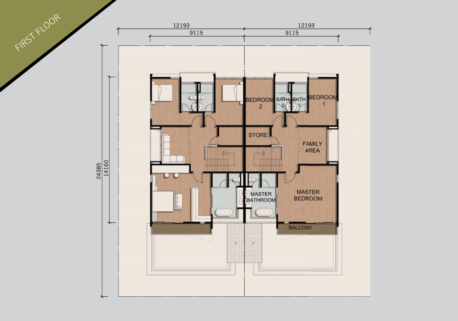 semi d floor plan